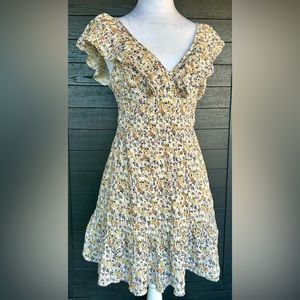 **MINKPINK** Designed in Australia, Floral Ruffle -Cap Sleeve, A-Line, Sundress
